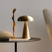 8 Mushroom Shaped Cordless Table Lamp Metal Rechargeable Touch Dimming Type-C Indoor Bedroom Living Room Dining Room Atmosphere Desk Lamp