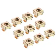 M6 Cage Nut Carbon Steel Zinc Plated for Server Rack Cabinet Yellow Zinc 30Pcs