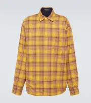 [Balenciaga] Balenciaga Reversible checked cotton shirt UK 16,5 yellow