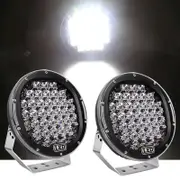 9 inch Round LED Spot Driving Lights Off Road Spotlights Foglight ATV SUV UTE Black