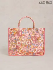 White Stuff Pink Jasmine Jacquard Tote Bag (F25066) | $136