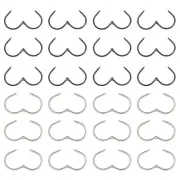 24Pcs Shower Curtain Rings Shower Curtain Hook Hanger Rings Reusable Bathroom