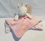 Carter's Baby Security Blanket Lovey / Toy Pink & White Unicorn Plush