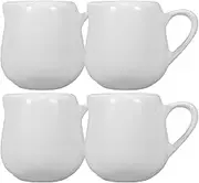Luxshiny 4pcs 50ml Mini Ceramic Milk Jug with Handle Coffee Syrup Jug Coffee Milk Creamer Pitcher Sauce Pitcher Gravy Boat Vinegar Sauce Cup Gravey Pourer Dipping Jug
