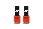 2x BYS Neons Neon Fire Nail Polish Enamel Lacquer Quick Drying Colour 14ml Oange