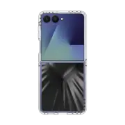 Galaxy Z Flip7 Clear Magnetic Case Leather Heart