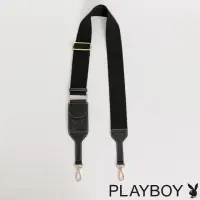 在飛比找momo購物網優惠-【PLAYBOY】壓扣零錢袋背帶 PLAYBOY背帶系列(黑