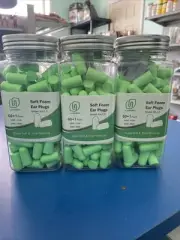 Ultra Soft Foam Earplugs 38dB SNR Noise Reduction Ear Plugs *SEALED* Lime Green