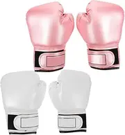 CLISPEED 2 Pairs Punching Gloves Pearlescent Solid Color Sparring Gear for Boxing Mitts for Training Playtime Fun for Beginners Boxing Taekwondo Activities
