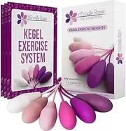 Intimate Rose Kegel Exercise Weights - Doctor Recommended for Bladder Control & Pelvic Floor Exercises - Set of 6 Premium Silicone Vaginal Kegel Balls with Training Kit for Women: Beginners & Advanced