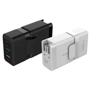 innowatt 氮化鎵 GaN USB-C PD 65W 電源充電器 PD165 全配版 ( 含擴充轉接器 )
