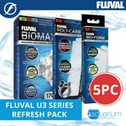 Fluval U3 Refresh Kit 3pk/5pc (includes BioMax, Carbon & Pad)