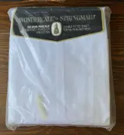 NIP! Vintage Springmaid Wondercale No-Iron Percale White Double Fitted Sheet USA
