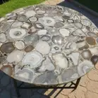 Round Agate Table Top, Stone Coffee Table, Mid Century Modern Arts, Home Top