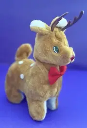 Vintage Reindeer Rudolph Funny Toys Animated Musical Plush Tested SALE!