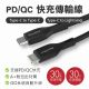 【Jo Go Wu】多功能USB-C to Type-C快速充電傳輸線(MeetMind 蘋果充電 手機 平板 相容性高)
