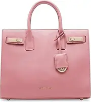 Anne Klein Convertible E/W Satchel with Double Turn Lock, Vintage Pink, Vintage Pink, Large