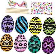 1 Set Easter Egg Scratch Craft Creative Art for Fun Family Activities Easy to Use Materials Present for Enhance Creativity and Joy