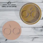 Harry Potter Glasses and Scar Cookie Cutter and Embosser - 6.5cm Round