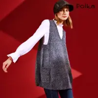 在飛比找momo購物網優惠-【Le Polka】麻花灰造型針織背心-女