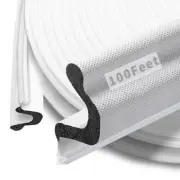 100 Feet Kerf Door Weather Stripping Door Seal, Long Reach V-Shaped Door Seal...