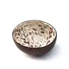 2 Pcs 5.5 Inches Shell Bowls Round Handcrafted Decoration Coconut Bowl Home
