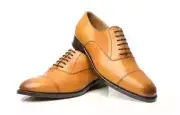 Handmade Men's Light Tan Leather Oxford Dress Business Shoes For Mens