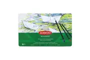 36pc Derwent Academy Range Art Craft Hexagonal Watercolour Pencil Tin Set