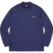 Supreme Mock Neck L/S Top Long Sleeve Tee T-Shirt Jersey FW22 Dark Navy Size XL