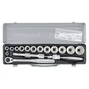 TONE Socket Wrench Set 760M Drive 12.7mm (1/2") Silver Contents 17 items