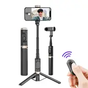 Bluetooth Wireless Selfie Stick Tripod Extendable Monopod with Remote - USB Rechargeable