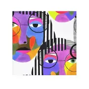 Artistic Abstract Face Towel, Unique Bathroom Decor, Gift for Art Lovers, Home