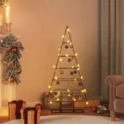 Metal Christmas Tree for Decoration Black 125 cm vidaXL