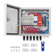 Solar PV Combiner Box 6 String 10A for Solar Panel System Steel Case IP65