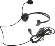 Telephone Headset with Inline Control Comfortable Over Ear Design Noise Isolating Microphone for Call Centers and Conference Calls Volume Control