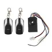 Ebike Alarm System 36V 48V 60V 72V with Two Switch for Electric Bicycle/Scooter Ebike/Brushless Con Black