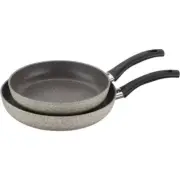 Ballarini Skillet (2Pc) Aluminum Ceramic Nonstick Frying Pan Set Gray Durable