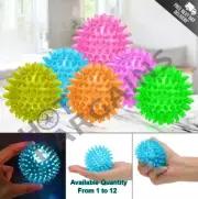 Flashing Up Spike Ball Squeaky Kids Sensory Toy Ball | Indoor Outdoor fun 6.5cm