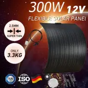12V 300W Flexible Solar Panel Kit 300 watt Caravan Camping Home Battery Charging