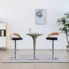 Bar Stools 2 pcs Black Faux Leather and Bentwood