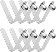 8pcs Kayak Paddle Spring Snap Clips, Stainless Steel Spring Button Clip Push Button Clips, Tube Locking Pin Clips for Kayak Paddle Camping Tent Pole (8mm)