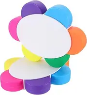 DOITOOL 2PCS Fluorescent Highlighter Pen Vibrant Petal Shape Markers for Easy to Use Portable Art Supplies for Note Taking and Creative Projects