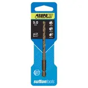 SUTTON 5.0mm 1/4-Hx Drill Bit HSS Co Metal Supabit D2130500