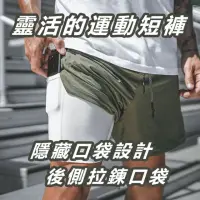 在飛比找momo購物網優惠-【JAR嚴選】最新男款跑步健身速乾雙層彈力運動褲(隱藏式口袋