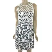 Diane Von Furstenberg 'Leonora' Dress Size 6 Criss Cross Pattern Sleeveless