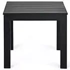 Outdoor Coffee Tables 16"Hx18"Wx18"D Solid Wood Top Square Black