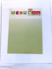 Coca Cola - "Coke Brightens any Meal" - Vintage Menu Sheet