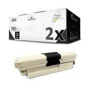 2x Toner for OKI C 301 321 Like 44973536 Black