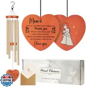 Gifts for Mom, Wind Chimes for Mom with Heart Catcher from Daughter or Son, M