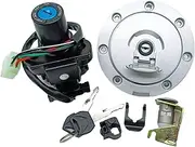 Ignition Key Switches for CBR600 CBR600F PC35 1999-2006 CBR600 F4 F4I 2001/02-2006/CBR600RR 2003-2006 Ignition Switch Lock Gas Cap Set Lock Key Ignition Barrel Key Switch
